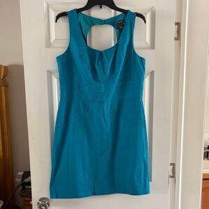 Gabby Skye Teal Sleeveless Dress with Scoop neck, Keyhole back